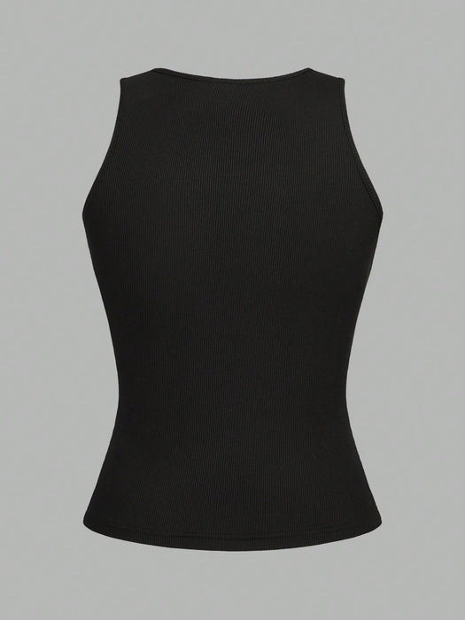 SHEIN EZwear Conjunto de 2 tops de tirantes para mujer de cuello redondo