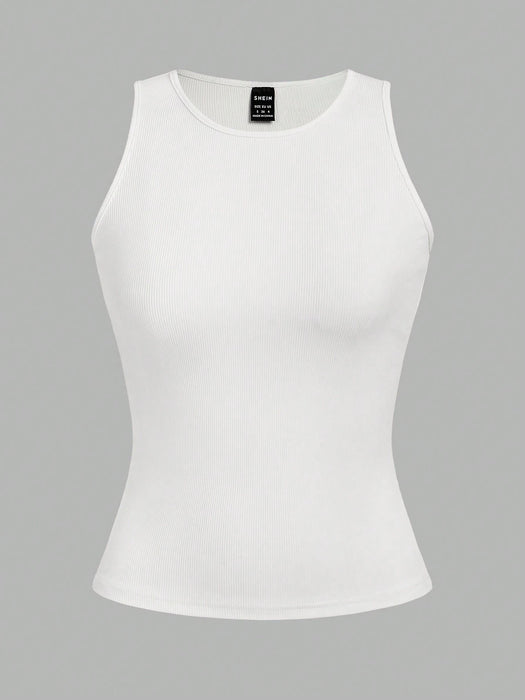 SHEIN EZwear Conjunto de 2 tops de tirantes para mujer de cuello redondo