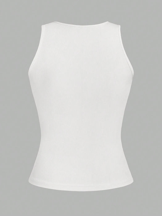 SHEIN EZwear Conjunto de 2 tops de tirantes para mujer de cuello redondo