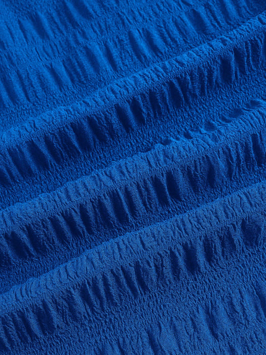 SHEIN EZwear Conjuntos de verano Vestido camisero con volantes, vestido de verano