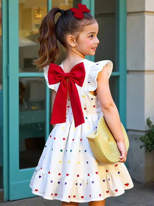 SHEIN Vestido de cumpleaños blanco de hada de verano para niñas