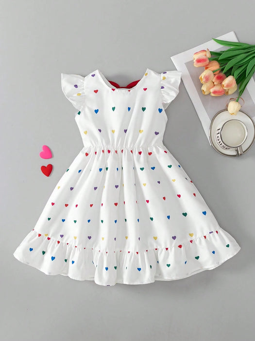 SHEIN Vestido de cumpleaños blanco de hada de verano para niñas
