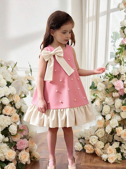 SHEIN Elladie kids Vestido corto de princesa elegante y sencillo para niñas