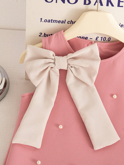 SHEIN Elladie kids Vestido corto de princesa elegante y sencillo para niñas