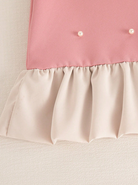 SHEIN Elladie kids Vestido corto de princesa elegante y sencillo para niñas