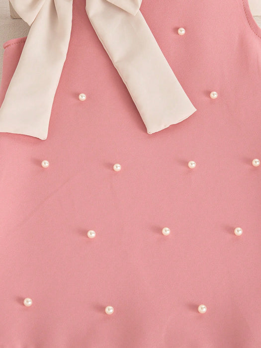 SHEIN Elladie kids Vestido corto de princesa elegante y sencillo para niñas