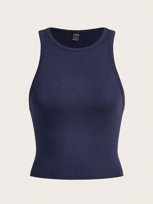 SHEIN Essnce Set de 4 camisetas sin mangas ajustadas, versátiles y casuales