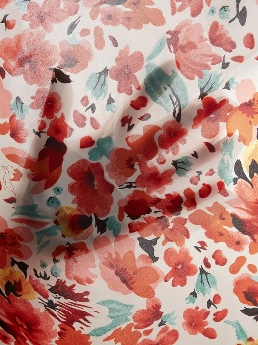 SHEIN Frenchy Blusa con estampado floral de manga mariposa