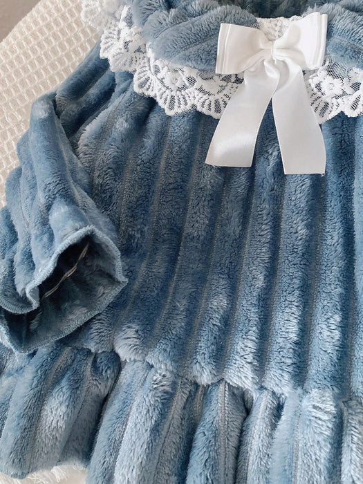 SHEIN Playful Pals Conjunto de 3 piezas para bebé niña con top de manga larga
