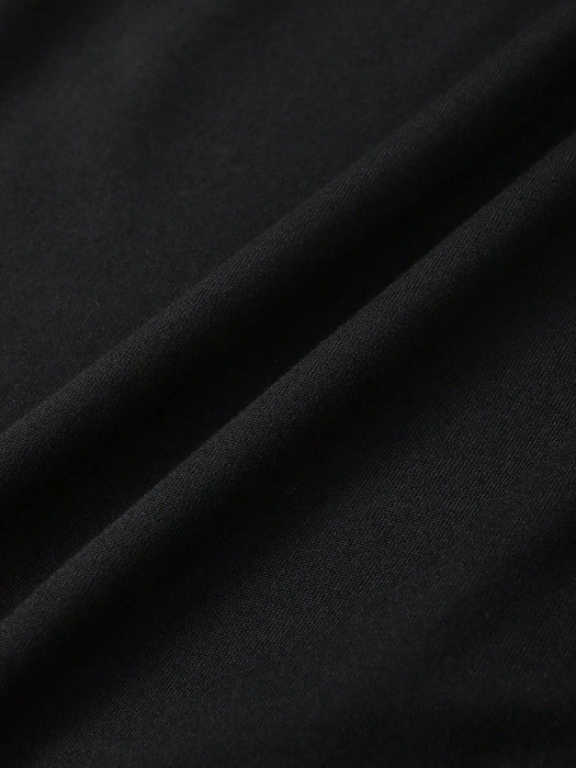 SHEIN Raffinéa Camiseta sin mangas informal y moderna con detalles metálicos en la cintura y fruncido