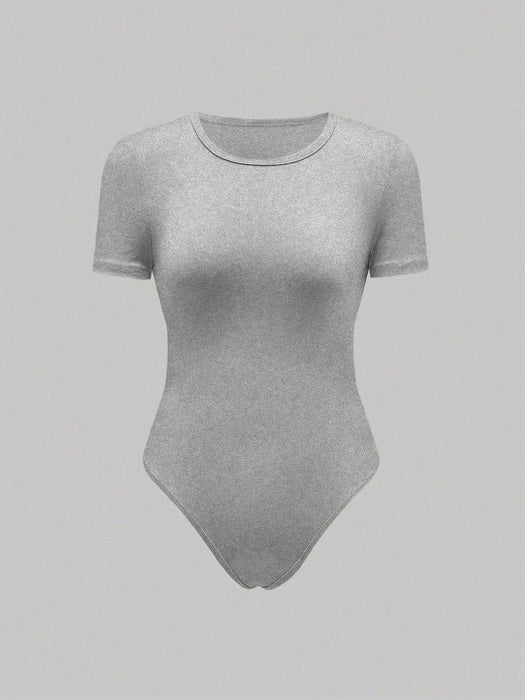 SHEIN Unity Body De Manga Corta Y Cuello Redondo De Color Sólido