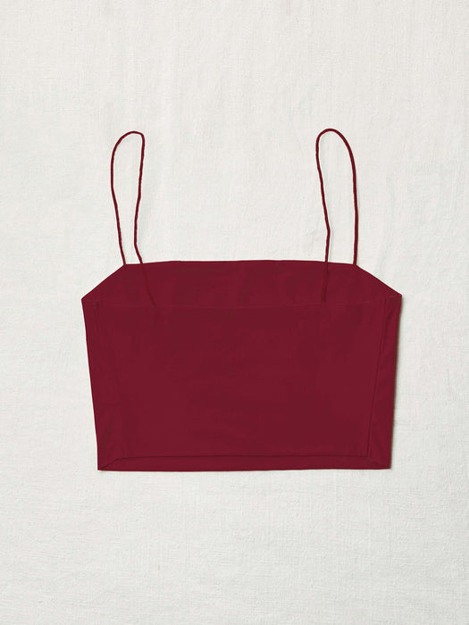 SHEIN Top corto ajustado de tirantes liso Unity