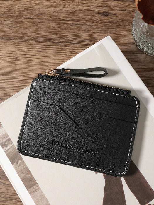 SHEIN SOUTHLAND&KANGAROO Monedero de bolsillo con letras negras