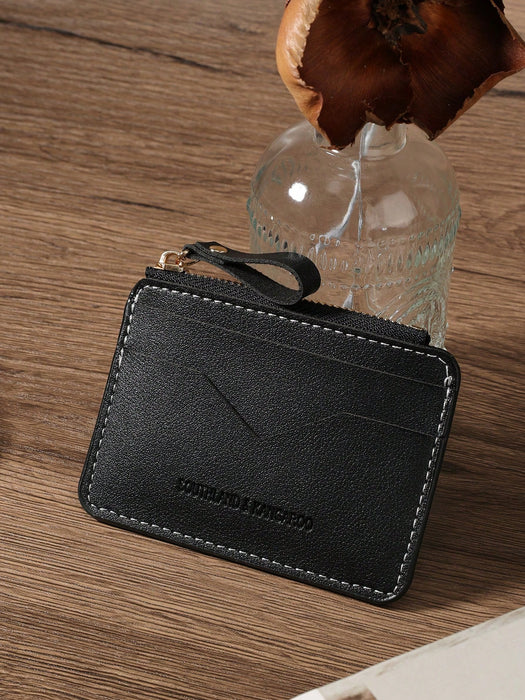 SHEIN SOUTHLAND&KANGAROO Monedero de bolsillo con letras negras