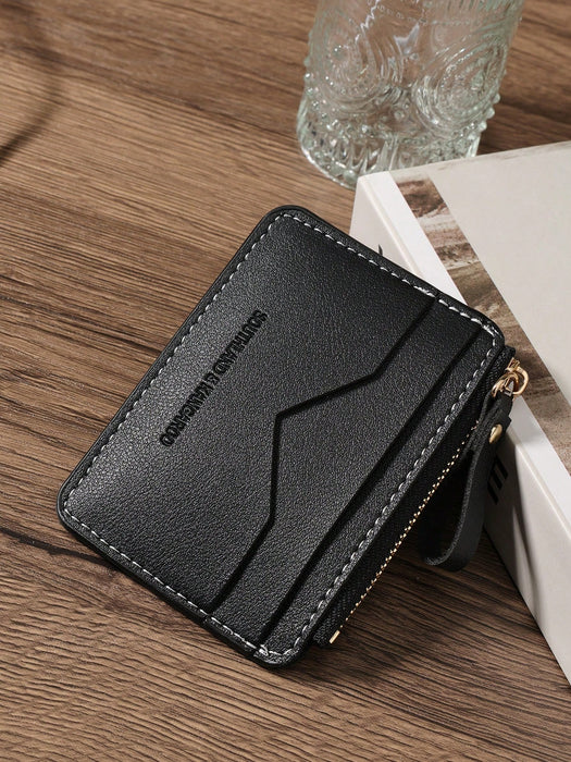 SHEIN SOUTHLAND&KANGAROO Monedero de bolsillo con letras negras