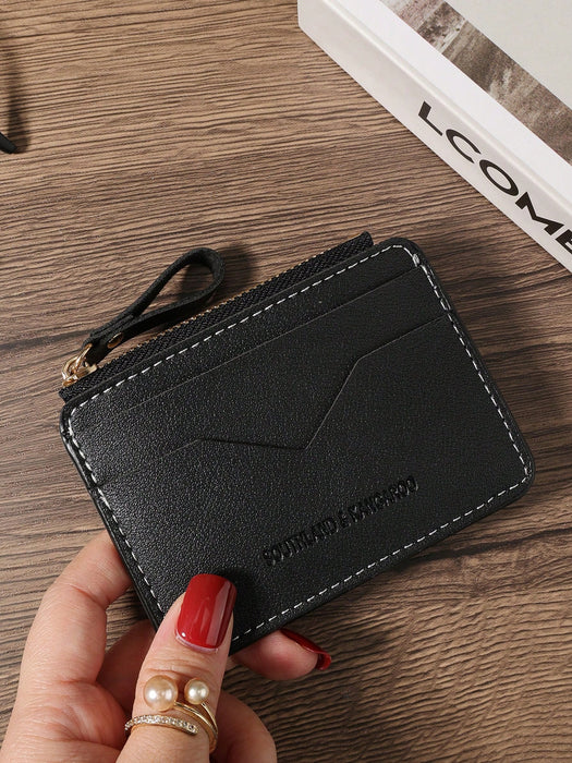 SHEIN SOUTHLAND&KANGAROO Monedero de bolsillo con letras negras