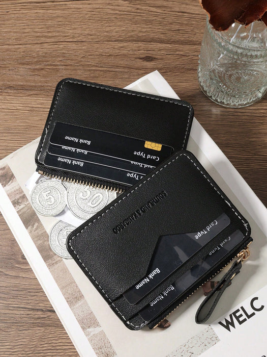 SHEIN SOUTHLAND&KANGAROO Monedero de bolsillo con letras negras