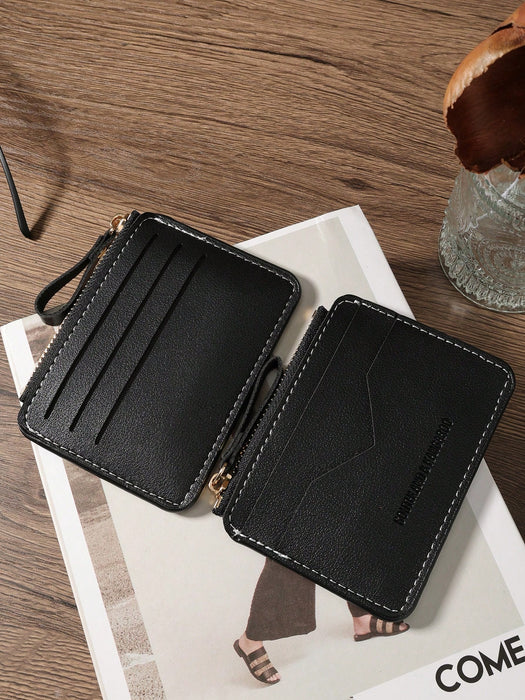 SHEIN SOUTHLAND&KANGAROO Monedero de bolsillo con letras negras