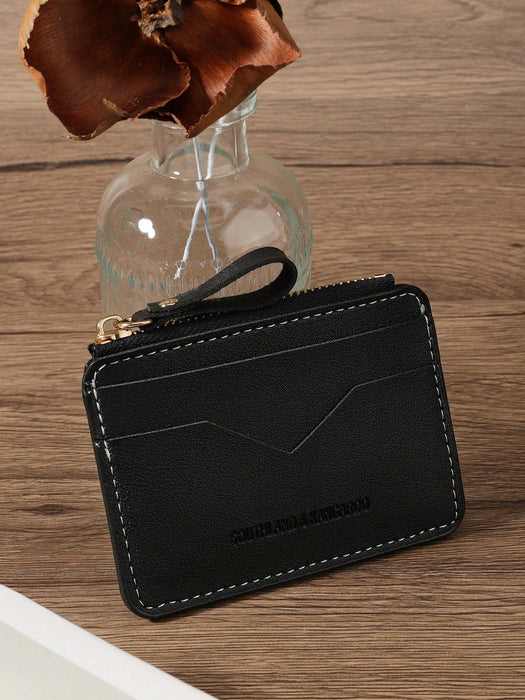 SHEIN SOUTHLAND&KANGAROO Monedero de bolsillo con letras negras