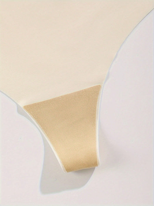 SHEIN SQPVEH Paquete de 7 bragas tanga sexys de color liso para mujer