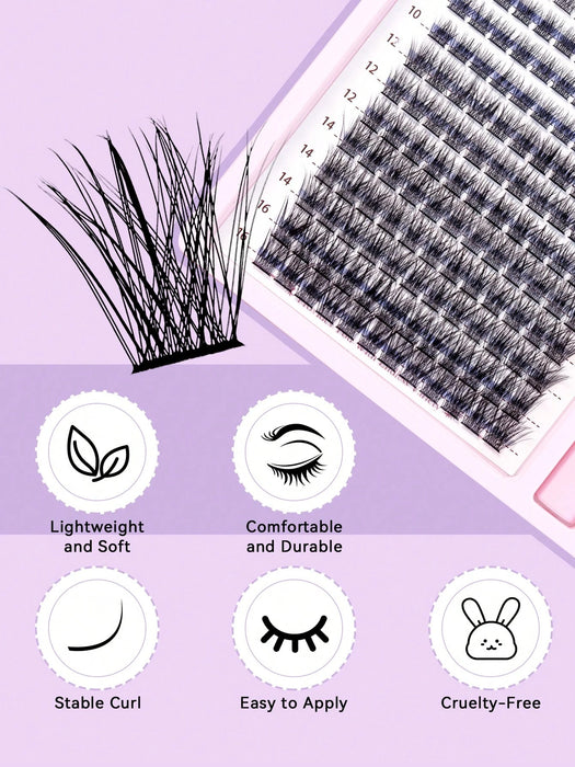 Sanishi Pestañas 144pcs Rizo D 9-16mm Longitud Pestañas individuales