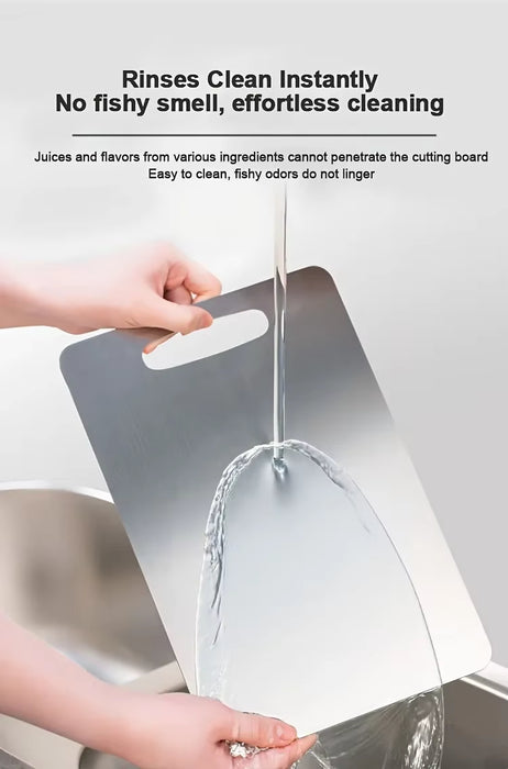 Juego de 3 tablas de cocina de acero inoxidable, ligeras, sin BPA