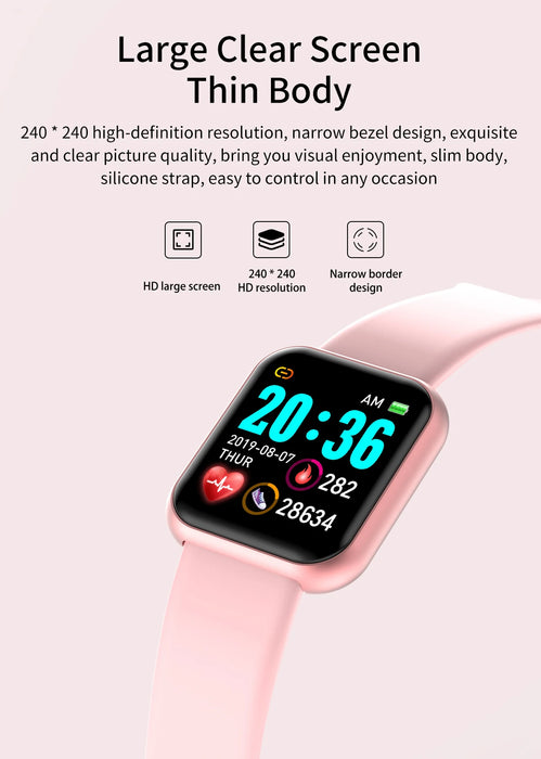 Reloj inteligente Y68 D20 para hombres, mujeres y niños
