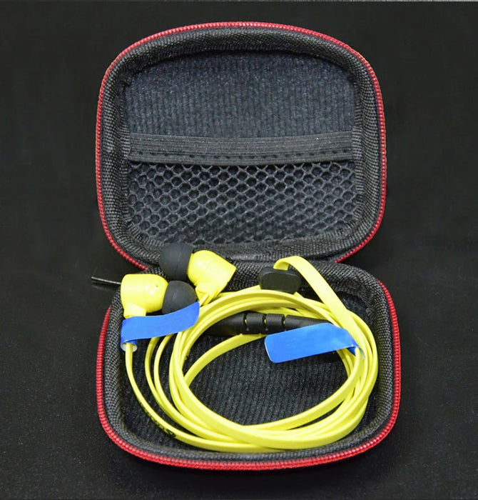 KZ Estuche para auriculares con cremallera y logotipo negro