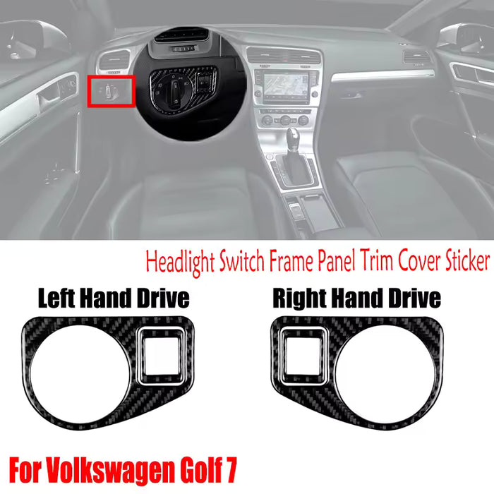 Embellecedor del panel del interruptor de los faros para VW Golf 7 VII MK7 7.5 2014-2019