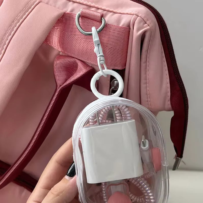 2 bolsas de almacenamiento portátil con cremallera transparente