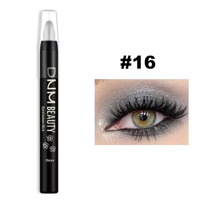 1 pcs Lápiz de sombra de ojos marrón rojizo metálico, resistente al agua, de larga duración, con brillo y pigmentación alta