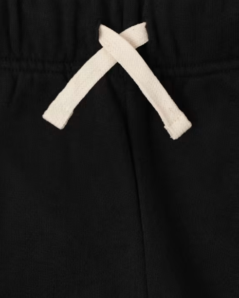 The Childrens Place Pantalones Jogger De Vellón Con Rayas Laterales Para Niños - Black
