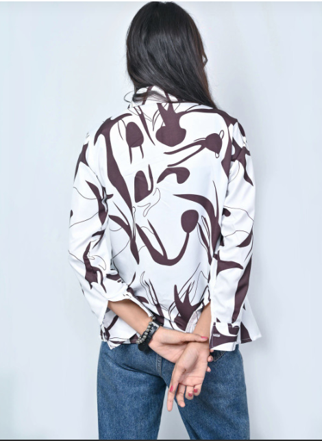 Camisa casual moderna estampada para mujer