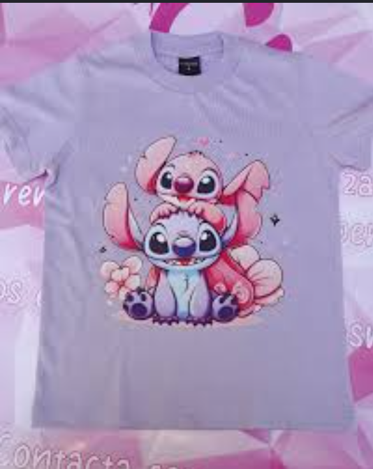 Camiseta para niña, estampado de Lilo & Stitch