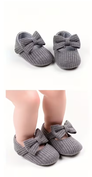 Zapatos de bebé con detalles de lazo, transpirables