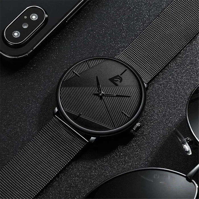 Reloj de hombre, Minimalista Fashion Ultra-thin Watch Simple
