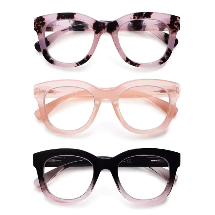 Paquete de 3 gafas de lectura con forma de ojo de gato