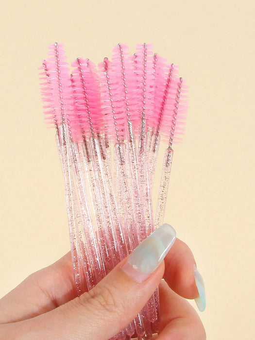 Set de 20pcs de brochas desechables de cristal de colores para extensión de pestañas