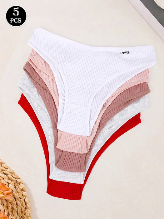 SHEIN Set de 5 piezas de bragas cómodas para mujer