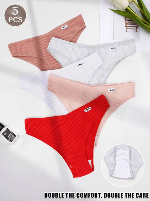 SHEIN Set de 5 piezas de bragas cómodas para mujer
