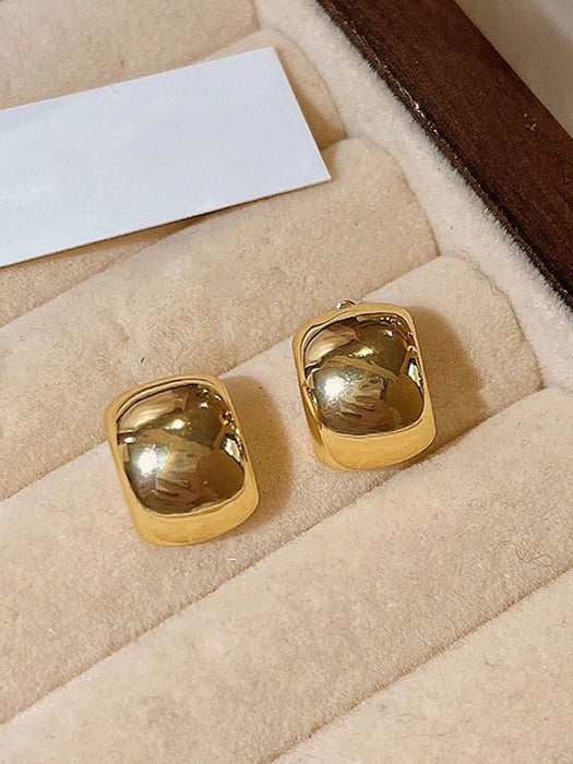 Set de 6pcs de aretes de perla con diseño de ojo de gato con superficie lisa