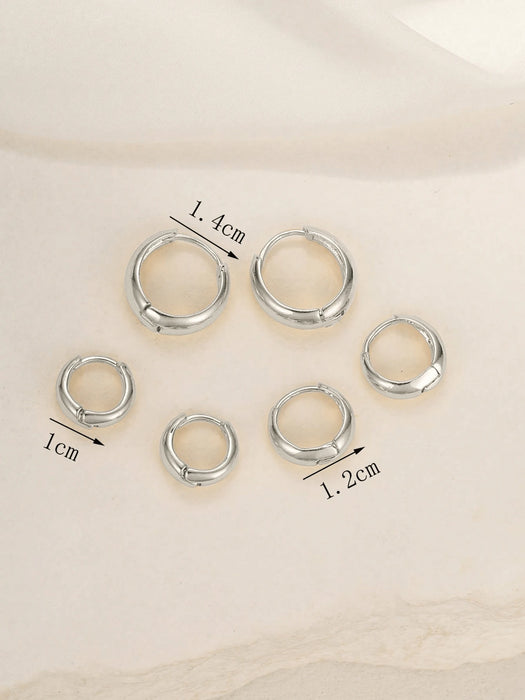 SHEIN Set de 6 piezas de pendientes minimalistas y de moda