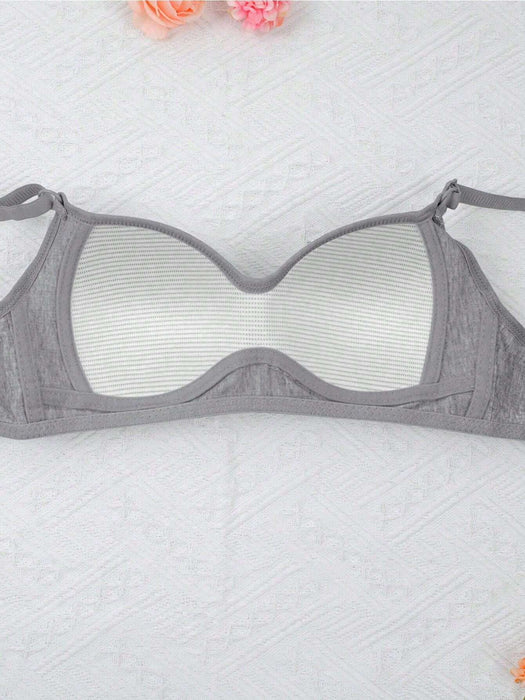 SHEIN Set de 6 sujetadores acanalados minimalistas y cómodos para niñas adolescentes