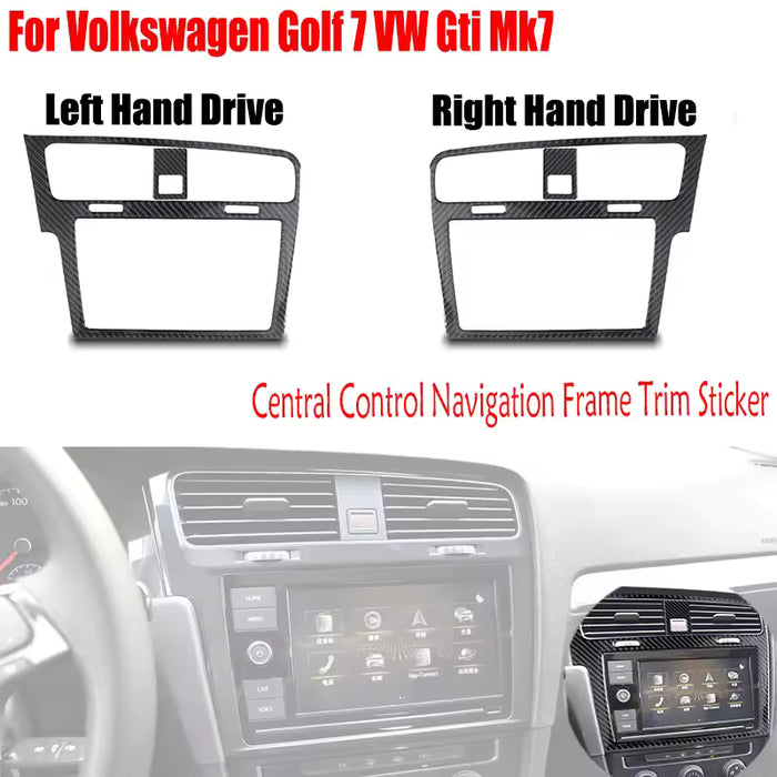 Etiqueta de marco de navegación de control central para VW Golf 7 VII MK7 7.5 2014-2019