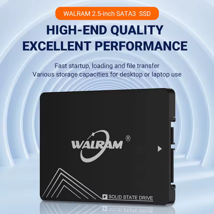 Disco duro SSD WALRAM de 128 GB para portátiles y ordenadores de sobremesa