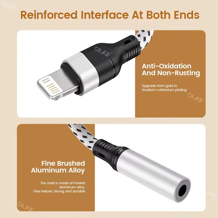 Adaptador de cable Lightning a jack AUX
