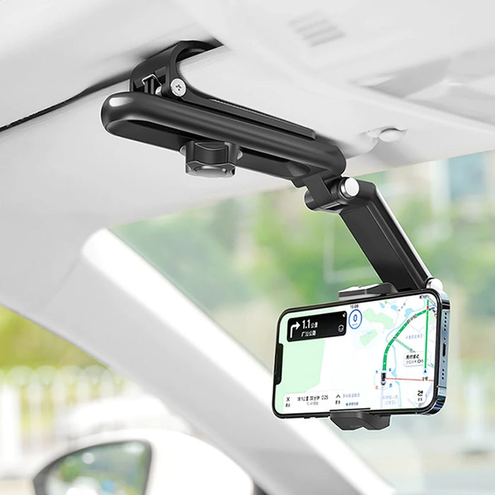 Soporte giratorio de 360° para teléfono móvil para parasol de coche