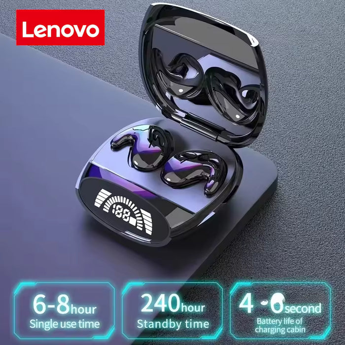 Lenovo Auriculares inalámbricos deportivos Bluetooth ultrafinos