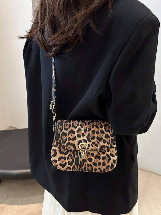 SHEIN Bolso de hombro cuadrado pequeño y sencillo, bolso de mano con solapa y cierre
