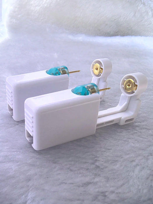 SHEIN Kit de 2 pendientes de acero inoxidable,sencillo de perforación